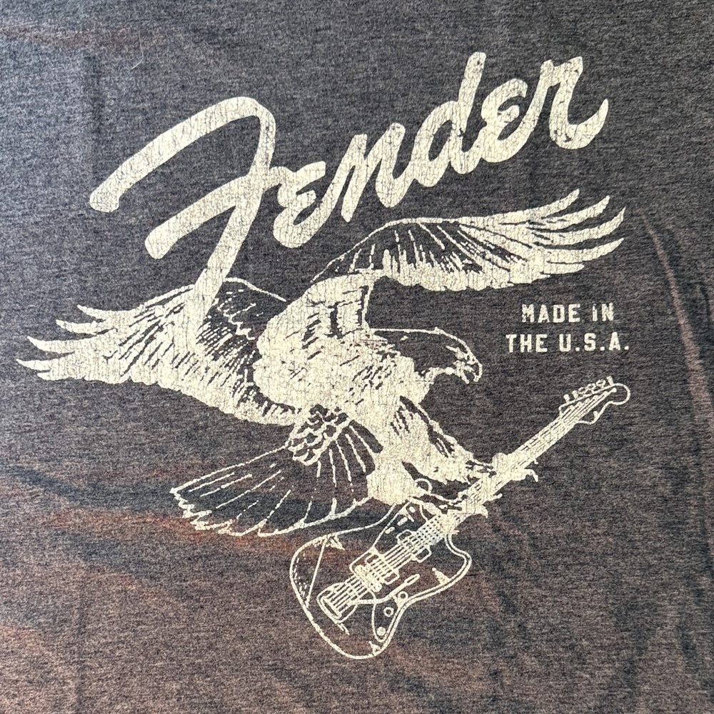 Fender Blue-Charcoal Eagle Graphic Tee, large